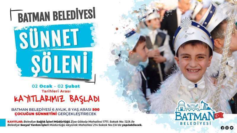 BELEDİYE 500 ÇOCUĞUN SÜNNETİNİ KARŞILIYOR